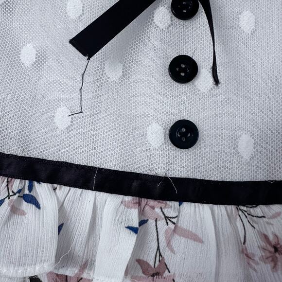 Little Edge Threads Floral Lace Dress - Girls Size Medium - Picture 4 of 7